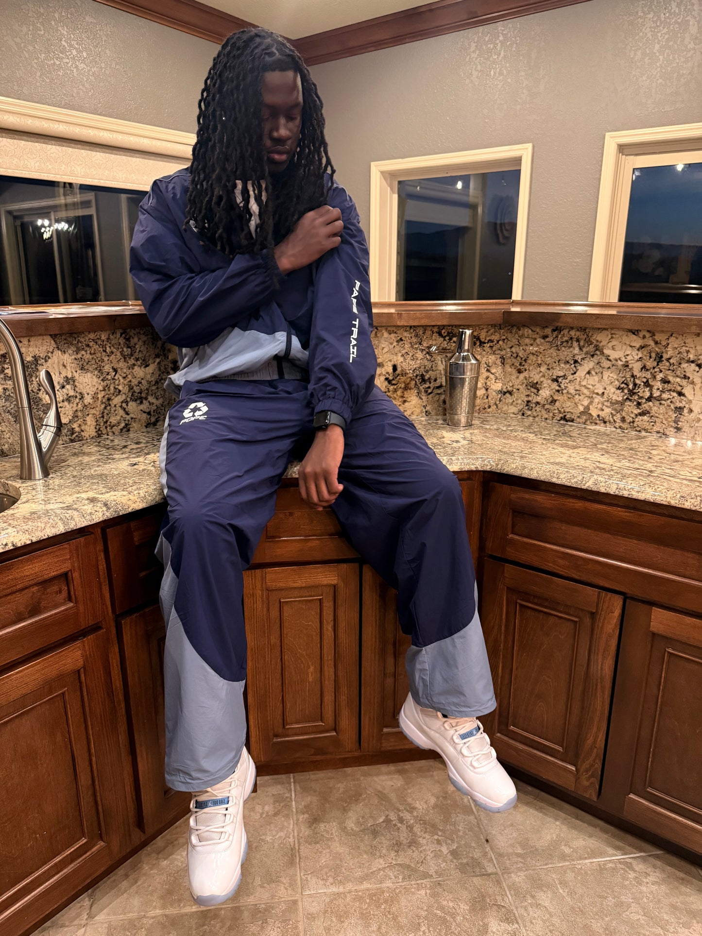 Navy Pape Trail Tracksuit